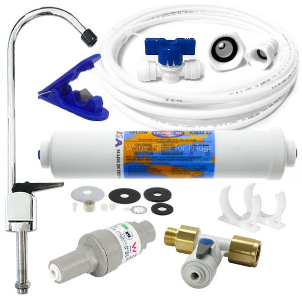 Omnipure K2540 - JJ Undersink Kit Set - PLV, JG ADV10, Faucet, Hose Kit - WATER FILTER DISTRIBUTORS