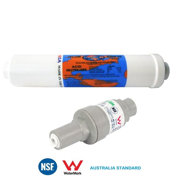 Omnipure K2548BB Inline Calcite 10 x 2 1/4 Tube Filter PLV FMP 350 - WATER FILTER DISTRIBUTORS