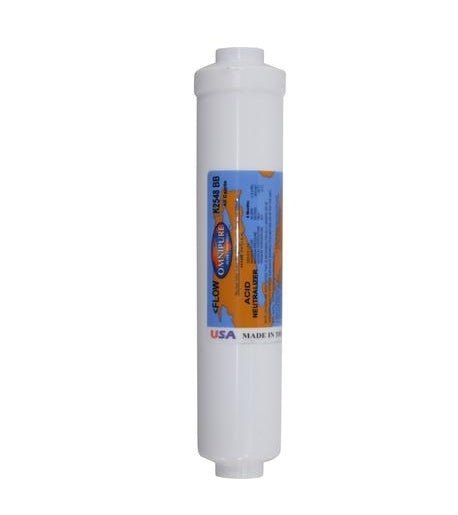 Omnipure K2548BB Inline Calcite 10 x 2 1/4 Tube Filter PLV FMP 350 - WATER FILTER DISTRIBUTORS