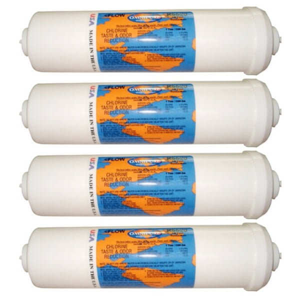 Omnipure K5520 JJ 1/4" QC Straight Carbon Block Inline Filter - WATER FILTER DISTRIBUTORS