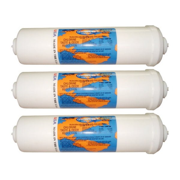 Omnipure K5520 JJ 1/4" QC Straight Carbon Block Inline Filter - WATER FILTER DISTRIBUTORS