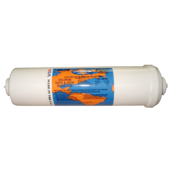 Omnipure K5520 JJ 1/4" QC Straight Carbon Block Inline Filter - WATER FILTER DISTRIBUTORS