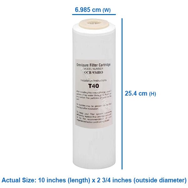 Omnipure OCB934 RO T40 5 Mic Water Filter Replacement Cartridge 10" - WATER FILTER DISTRIBUTORS