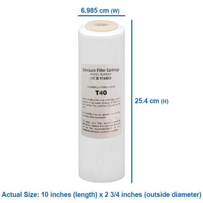 Omnipure OCB934 RO T40 5 Mic Water Filter Replacement Cartridge 10" - WATER FILTER DISTRIBUTORS
