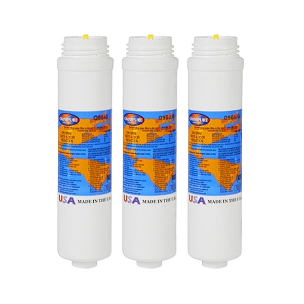 Omnipure Triple Under Sink Replacement Filter Set Q5505 Q5540 Q5520 - WATER FILTER DISTRIBUTORS