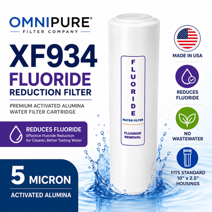 Omnipure XF934 Fluoride Water Filter Replacement 5 Micron for Under Sink & Countertop Systems - WATER FILTER DISTRIBUTORS