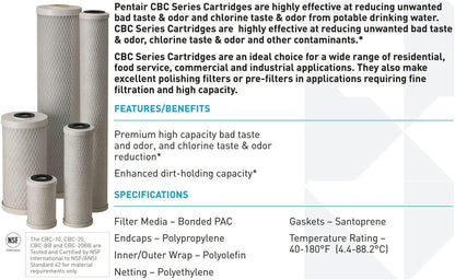 Pentek CBC - 10 Giardia Cyst Reduction Water Filter 0.5 Micron - WATER FILTER DISTRIBUTORS
