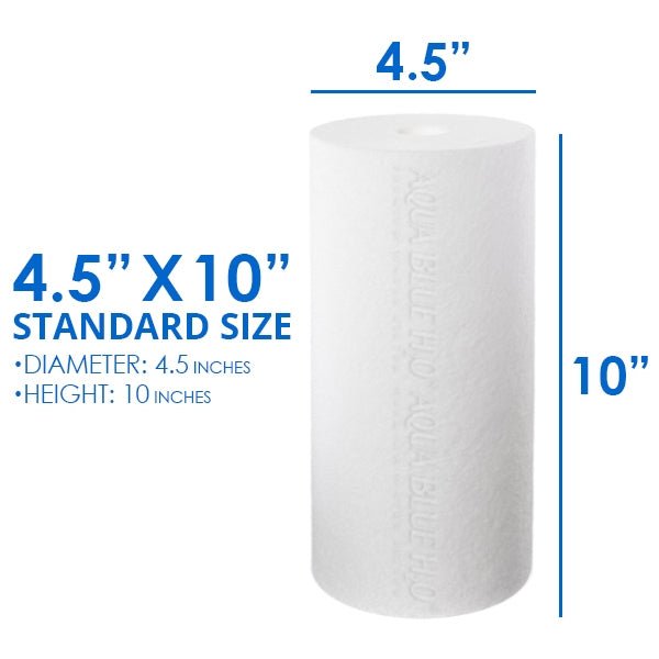 Polyspun Sediment Water Filter Cartridge 4.5 x 10 inch 5 Micron for Wholehouse - WATER FILTER DISTRIBUTORS