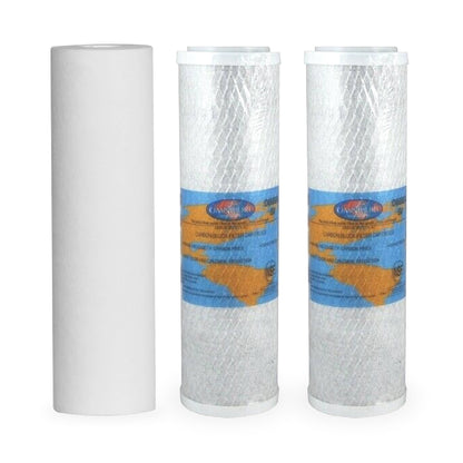 Premium Filter Kit for ro system filter 2 Carbon and 1 Sediment filter set - WATER FILTER DISTRIBUTORS