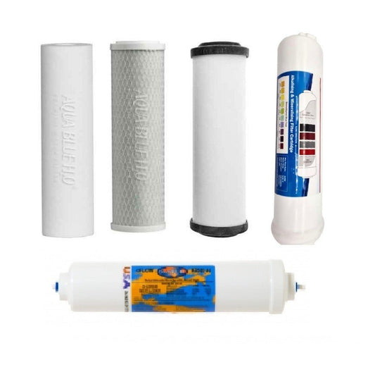 Premium Filter Kit To Suit 5 Stage Reverse Osmosis No Membrane - WATER FILTER DISTRIBUTORS
