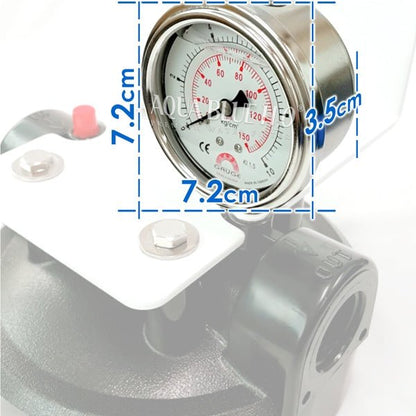 Pressure Gauge 70mm Liquid Filled Stainless Steel Dial - Bottom Entry BSP - WATER FILTER DISTRIBUTORS