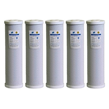Pure 91451/N 4.5"x 20" Big Blue Coconut Carbon Block 5 Micron Filter /AQUA BLUE H20 ABCTO2045 - 5M - WATER FILTER DISTRIBUTORS