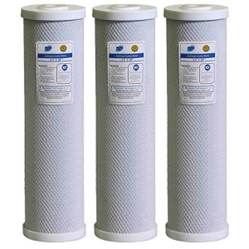 Pure 91451/N 4.5"x 20" Big Blue Coconut Carbon Block 5 Micron Filter /AQUA BLUE H20 ABCTO2045 - 5M - WATER FILTER DISTRIBUTORS
