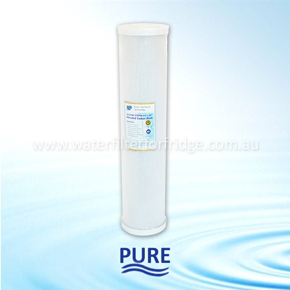 Pure 91451/N 4.5"x 20" Big Blue Coconut Carbon Block 5 Micron Filter /AQUA BLUE H20 ABCTO2045 - 5M - WATER FILTER DISTRIBUTORS