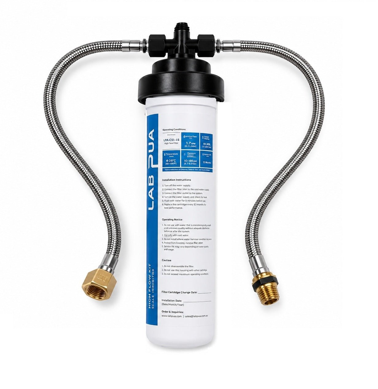 QC6533P Upgrade Kit - Lab Pua LPA-CS1-15 1Micron 1.7GPM 64.345 Liters - WATER FILTER DISTRIBUTORS