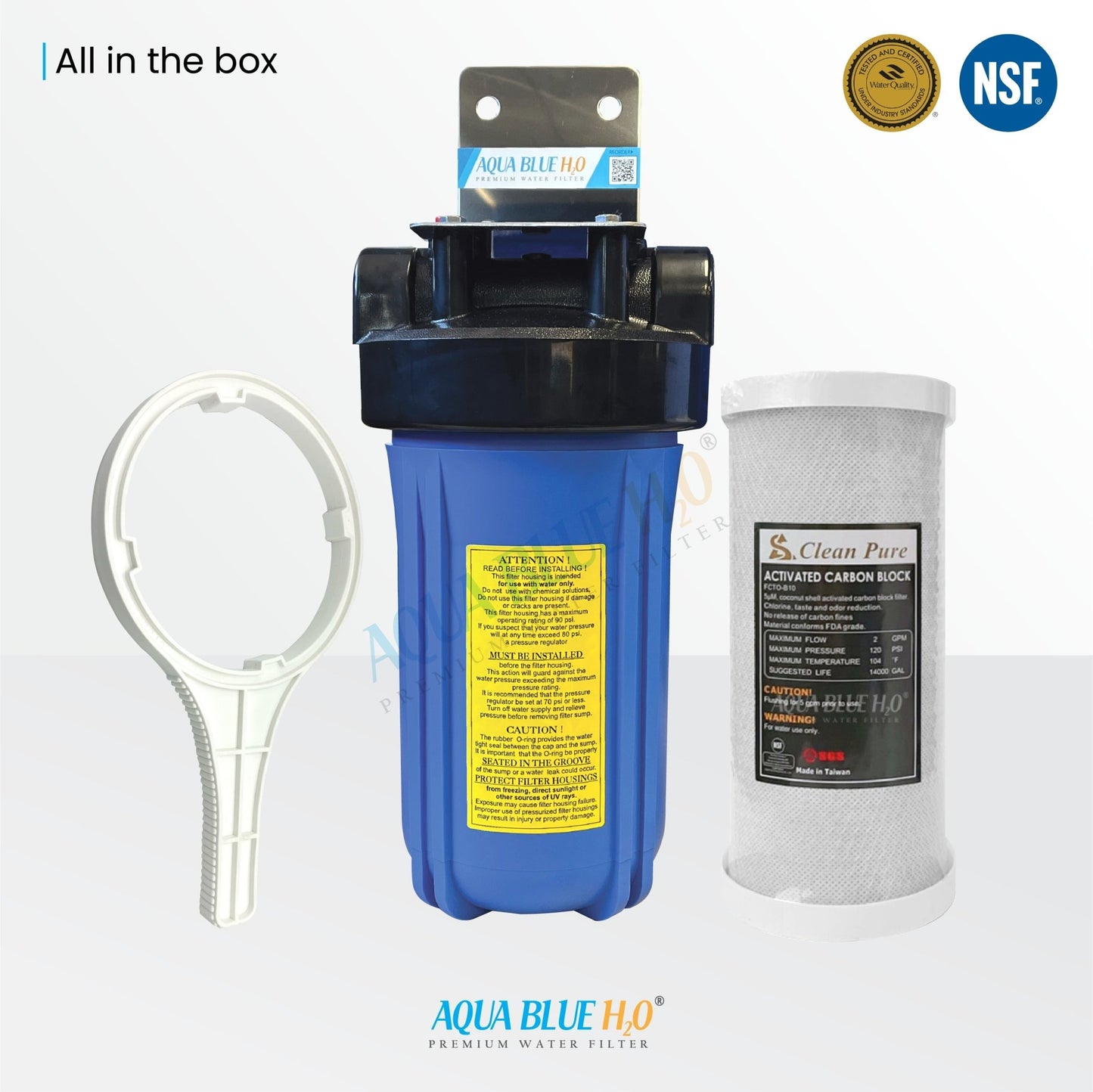 Rain Water Tank Filter system BIG Blue UV residence with CTO 5 Micron filter included - WATER FILTER DISTRIBUTORS