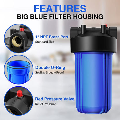 Rain Water Tank Singe Filter system BIG Blue UV residence with AP810 - WF 5 Micron Sediment Filter - WATER FILTER DISTRIBUTORS
