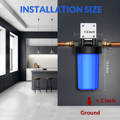 Rain Water Tank Singe Filter system BIG Blue UV residence with AP810 - WF 5 Micron Sediment Filter - WATER FILTER DISTRIBUTORS