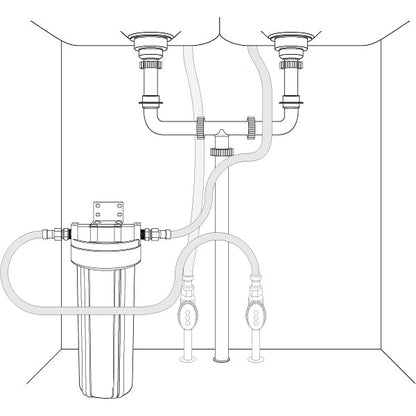 Resin Filter Premium Grade ION Exchange Mixed Bed Resin media System with garden adapter - WATER FILTER DISTRIBUTORS