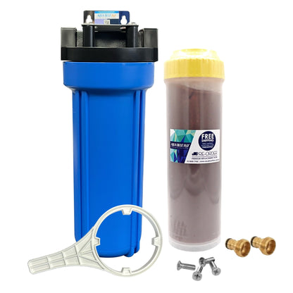 Resin Filter Premium Grade ION Exchange Mixed Bed Resin media System with garden adapter - WATER FILTER DISTRIBUTORS