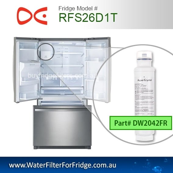 RFS26D1T Water filter DW2042FR - 09 Replacement Fridge Filter Cartridge - WATER FILTER DISTRIBUTORS
