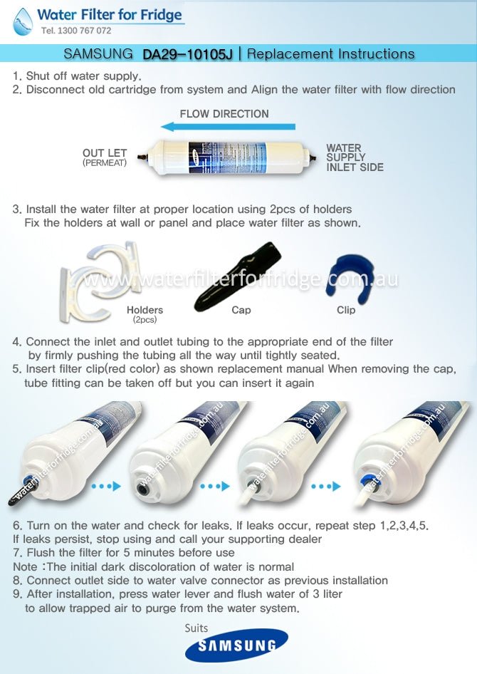 Samsung WSF - 100 HAFEF Magic External Fridge Water Filter (replaced with DA29 - 10105J) - WATER FILTER DISTRIBUTORS