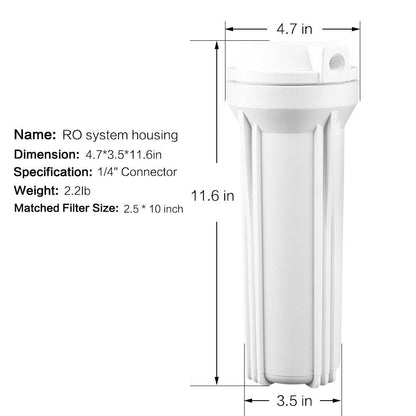 Single Undersink filter Water Filter System without filter - WATER FILTER DISTRIBUTORS