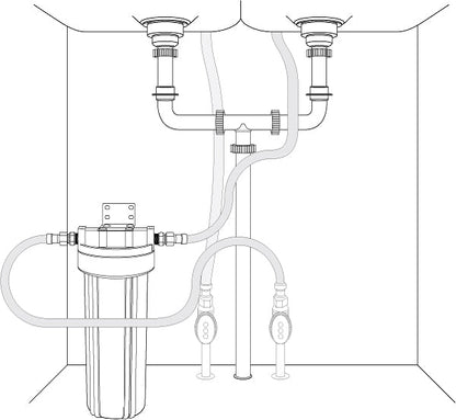 Single Water Filter System for Homes and Offices 10"X2.5" Washable Pleated Sediment Filter - WATER FILTER DISTRIBUTORS