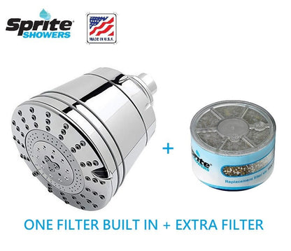 Sprite Shower Filters | Filtered Shower Head AE7 & Slim Line Cartridge SLC | Made in USA - WATER FILTER DISTRIBUTORS