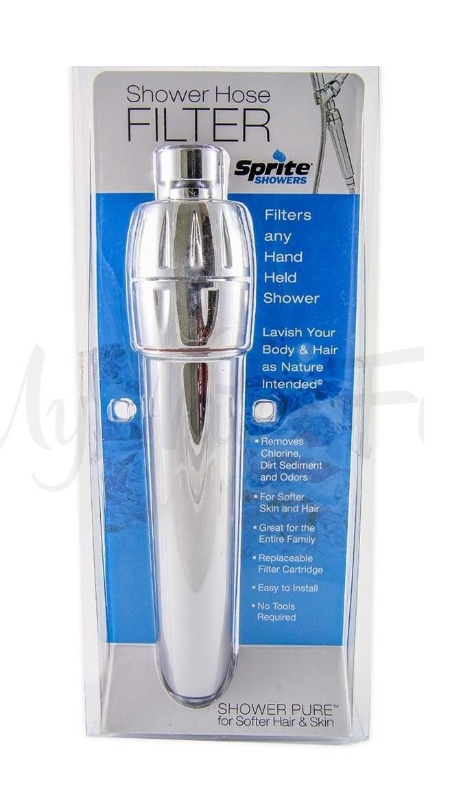 Sprite USA Universal Slim line Shower Hose Water Filter Chrome - WATER FILTER DISTRIBUTORS