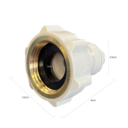 Tap Adaptor 3/4" Female BSP Thread to 3/8" Pushfit Tube original DM fit - WATER FILTER DISTRIBUTORS
