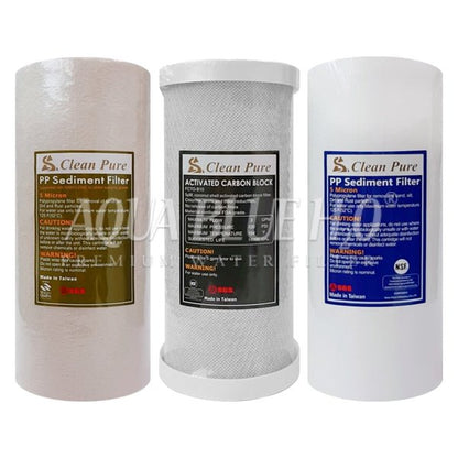 Triple Whole House Rainwater tank Water System with whole Kit 10X 4.5 - WATER FILTER DISTRIBUTORS