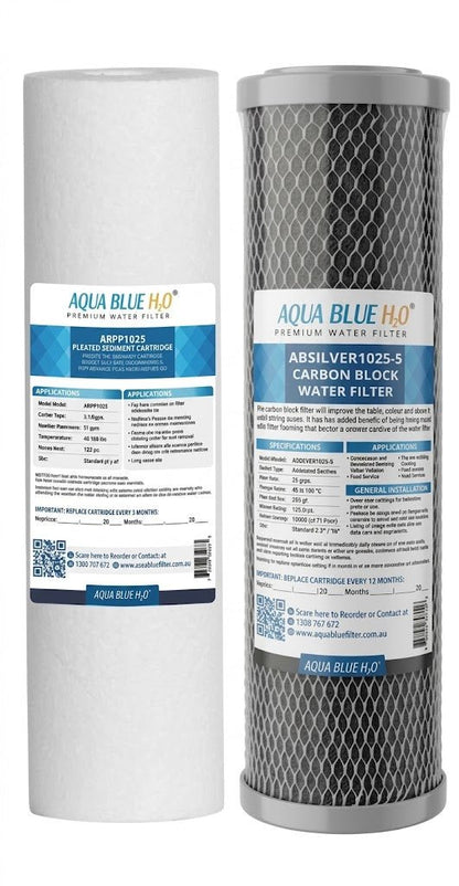 TW2000 DUAL UNDERSINK FILTER KIT ABSEDI WITH ABCTO - WATER FILTER DISTRIBUTORS