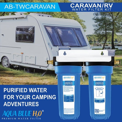 Twin Caravan & RV Water Filter System with Sediment & Carbon Filter - WATER FILTER DISTRIBUTORS