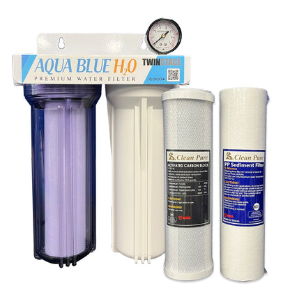 Twin Under Sink Housing Upgrade Kit Only 10" - promotion price - WATER FILTER DISTRIBUTORS