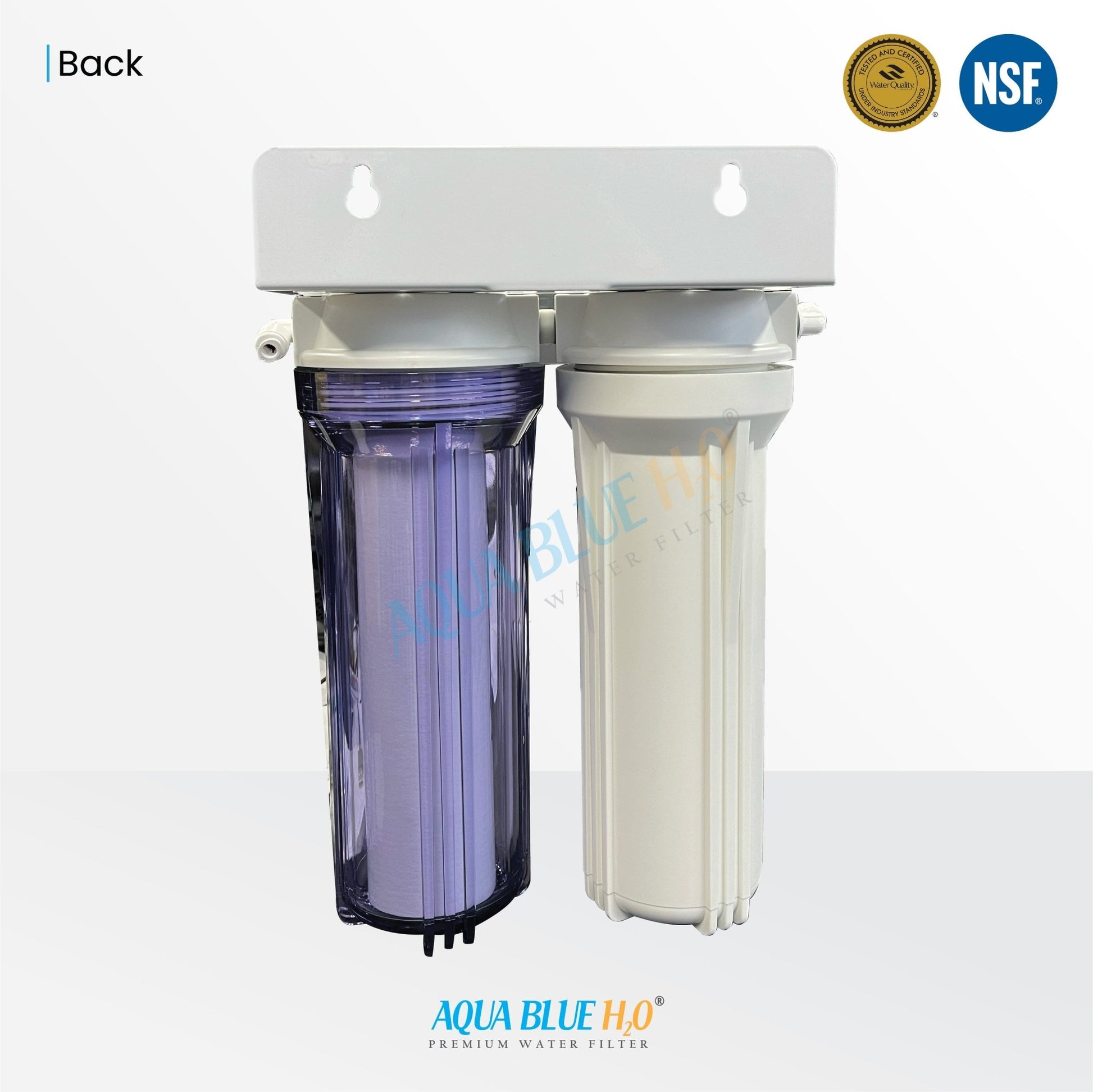 Twin Under Sink Housing Upgrade Kit Only 10" with Faucet and Hose Kit - WATER FILTER DISTRIBUTORS