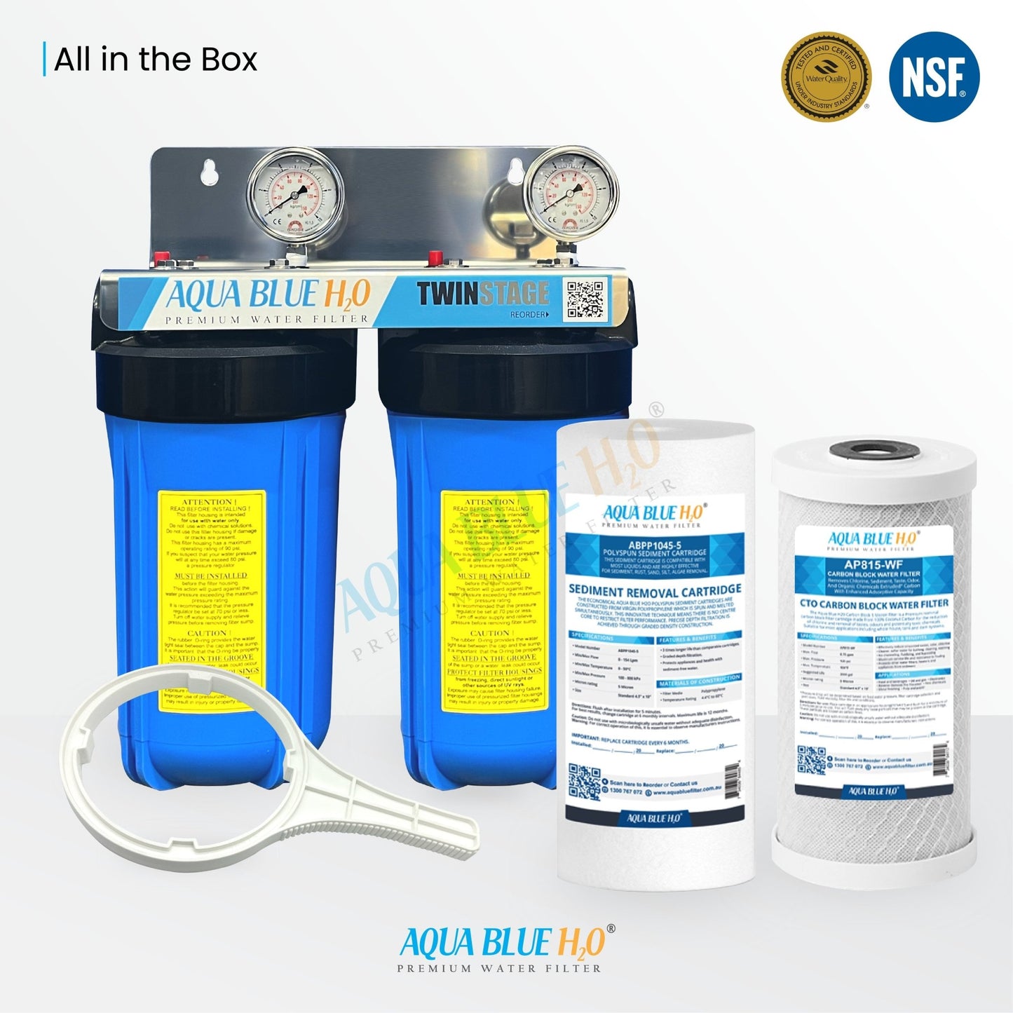 Twin Whole House Rainwater tank Water System with whole Kit - WATER FILTER DISTRIBUTORS