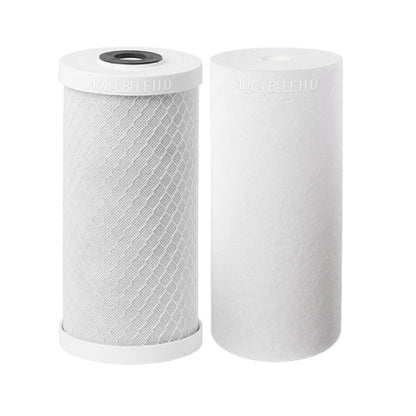 Twin Whole House Replacement Water Filter Set Polyspun + CTO 10"X4.5" - WATER FILTER DISTRIBUTORS