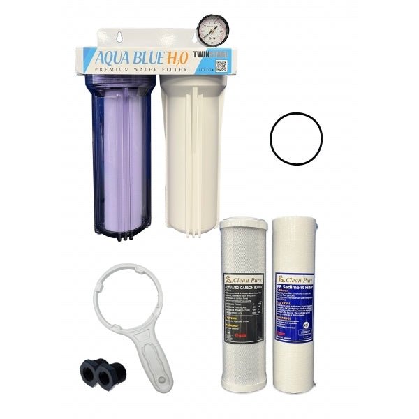 Under Sink Twin Water filter system Ready to installed - nano silver filter - WATER FILTER DISTRIBUTORS