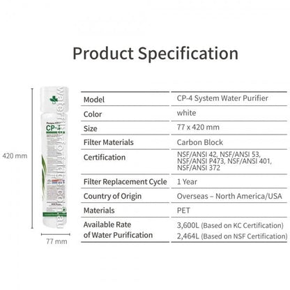 Under - sink water filtration system Paragon Water Filter CP - 4 - WATER FILTER DISTRIBUTORS