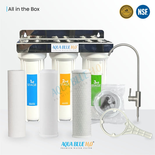 Undersink Untreated Water Filter System Ceramic - PP - Carbon 3 Stage - WATER FILTER DISTRIBUTORS