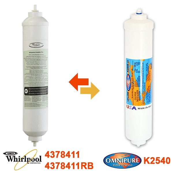 Whirlpool Genuine Fridge Filter 4378411 or 4378411RB - WATER FILTER DISTRIBUTORS