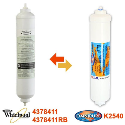 Whirlpool Genuine Fridge Filter 4378411 or 4378411RB - WATER FILTER DISTRIBUTORS