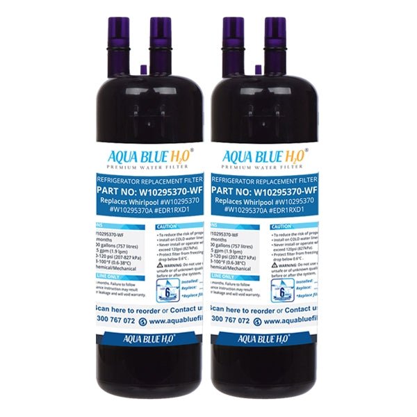 Whirlpool W10295370 EDR1RXD1 Fridge Filter Generic AQUA BLUE H20 - WATER FILTER DISTRIBUTORS