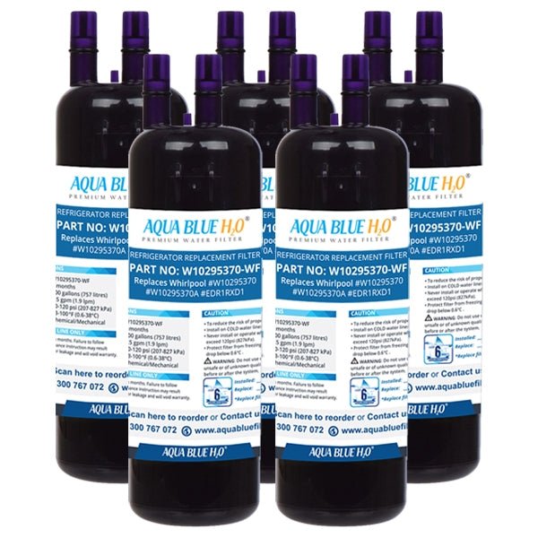 Whirlpool W10295370 EDR1RXD1 Fridge Filter Generic AQUA BLUE H20 - WATER FILTER DISTRIBUTORS