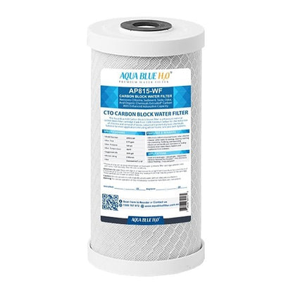 Whole house 10x 4.5 " Water Filter Cartridges AP815WF - 5 Micron + ABPL1045 - 10 Micron - WATER FILTER DISTRIBUTORS