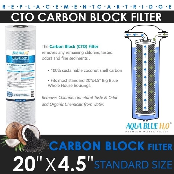 Whole House filter 20" x 4.5" TRIPLE Water System Stainless Steel Free Standing Option - WATER FILTER DISTRIBUTORS