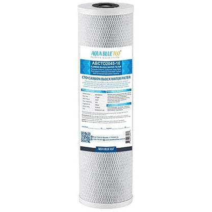 Whole House filter 20" x 4.5" TRIPLE Water System Stainless Steel Free Standing Option - WATER FILTER DISTRIBUTORS