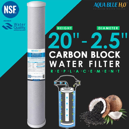 Whole House Water Filter 20 x 2.5 inch ABCTO2025 - WATER FILTER DISTRIBUTORS
