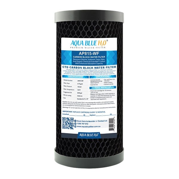 Whole House Water Filter System Carbon Block 10mic 10"x4.5" Replacement Filter - WATER FILTER DISTRIBUTORS